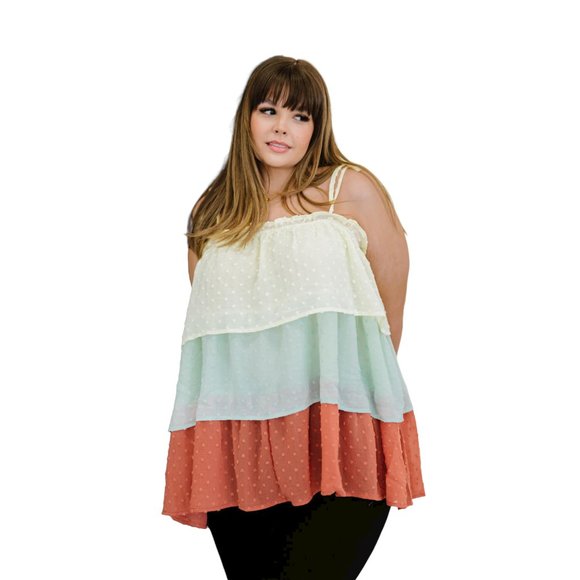 Davi & Dani Present Moment Color Block Layered Cami - Picture 6 of 9